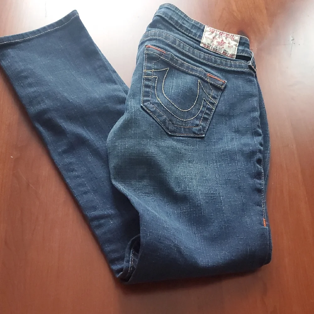 True Religion Dark Blue Jeans Size 28 - Picture 1 of 9